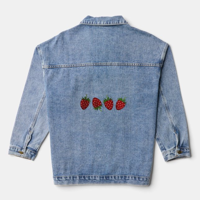Chaqueta Vaquera Panel de Fresa (Reverso )
