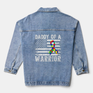 Chaqueta Vaquera Papi De Un Guerrero Concienciador De Autismo Para 