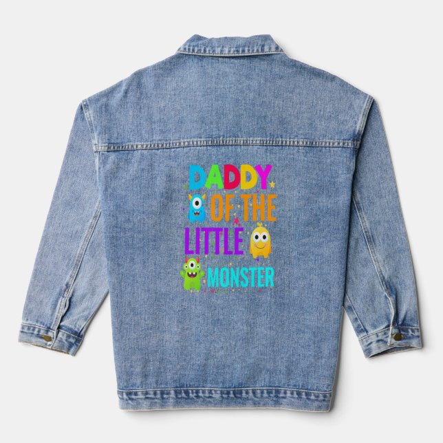 Chaqueta Vaquera Papi Del Pequeño Monstruo De La Familia De Cumplea (Reverso )