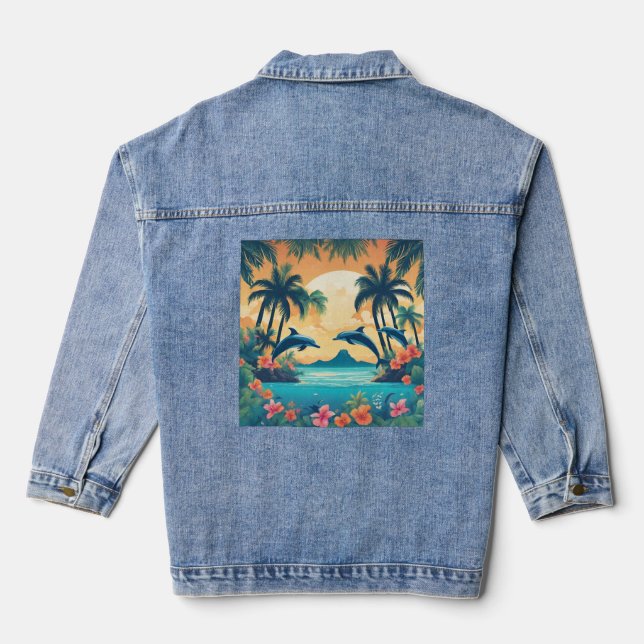 Chaqueta Vaquera Paraíso tropical perfecto (Reverso )