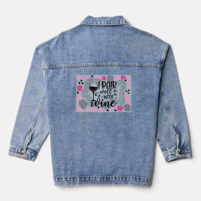 Chaqueta Vaquera Parar Bien Con Wine Denim Jean Jacket (Reverso )