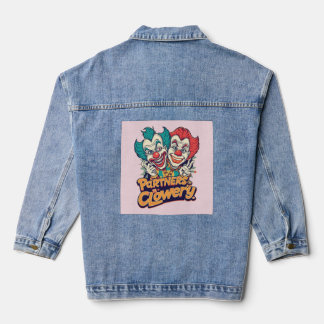 Chaqueta Vaquera Partners in Clowery (Funny Clown Pun)