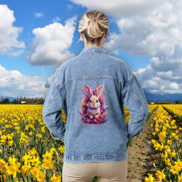 Chaqueta Vaquera Pastel de colores Bunny & Watercolor Florals