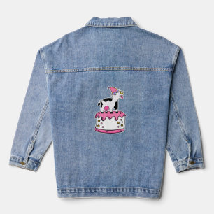 Chaqueta Vaquera Pastel de Fiesta de Pastel de Vaca de Cumpleaños L