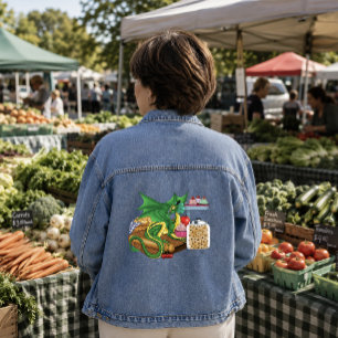 Chaqueta Vaquera Pastelería de dragón chef de repostería verde acog