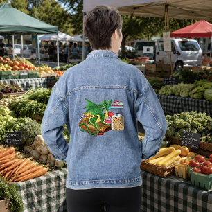 Chaqueta Vaquera Pastelería de dragón chef de repostería verde acog