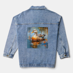 Chaqueta Vaquera pato retro Pintail Duck Cute Duck Watercolor