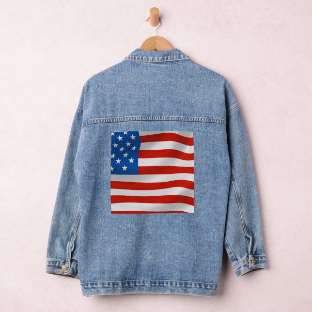 CHAQUETA VAQUERA PATRIOTA BANDERA DE EEUU DENIM JACKET (Hangar)