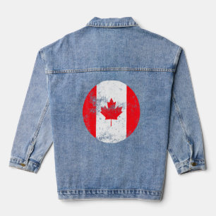 Chaqueta Vaquera Patriota de la bandera de Canadá Roots canadienses