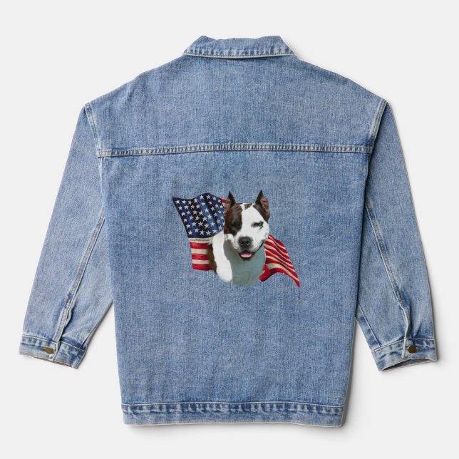 Chaqueta Vaquera Patriótico American Staffordshire (Reverso )