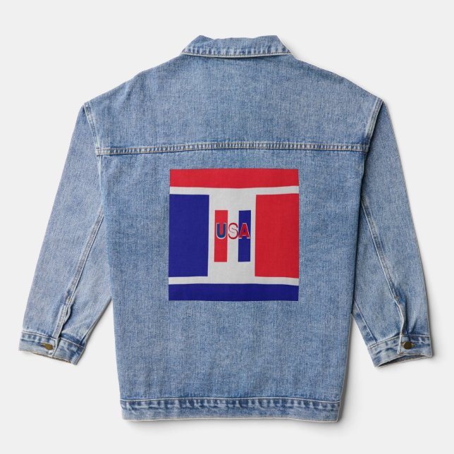 Chaqueta Vaquera Patriótico de Estados Unidos (Reverso )