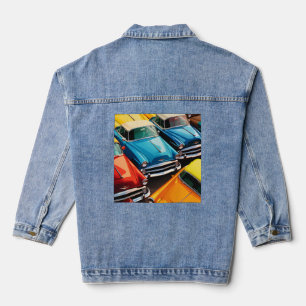 Chaqueta Vaquera Patrón de coches antiguos
