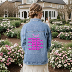 Chaqueta Vaquera Patrón retro rosa en un estilo moderno, fresco