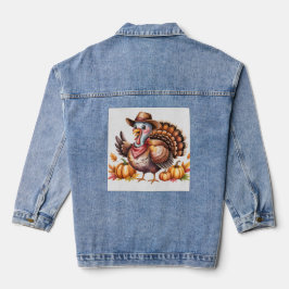 Chaqueta Vaquera pavo de acción de gracias otoño
