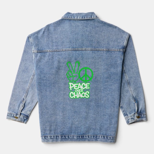 Chaqueta Vaquera Paz sobre el Caos (Reverso )