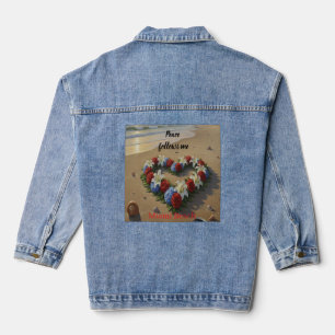Chaqueta Vaquera Peace Follows Me Beautiful Beach Floral T-Shirt