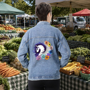 Chaqueta Vaquera Pegasus Negro Floral