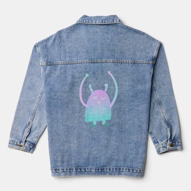 Chaqueta Vaquera Pequeño Monstruo Azul (Reverso )