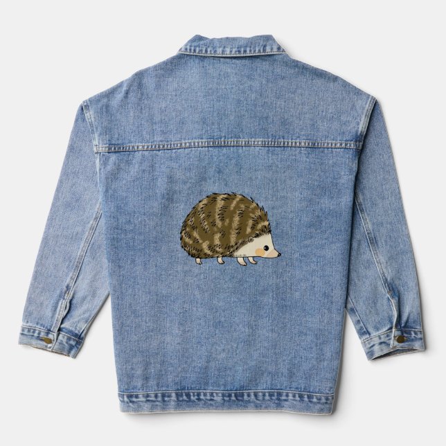 Chaqueta Vaquera pequeño y lindo hedgehog (Reverso )