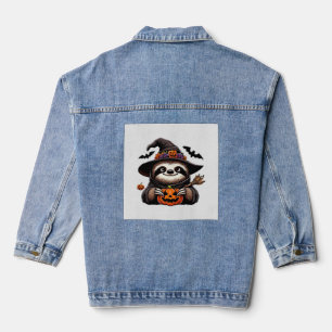 Chaqueta Vaquera Perezoso espantoso de Halloween Bruja Sombrero Dis