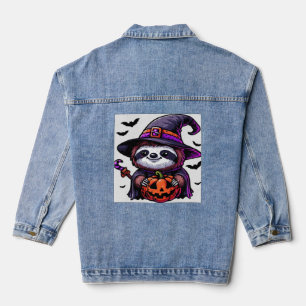 Chaqueta Vaquera Perezoso espantoso de Halloween Bruja Sombrero Dis