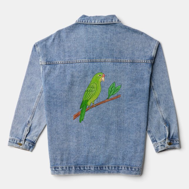 Chaqueta Vaquera Perico verde del trópico (Reverso )