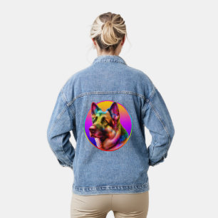CHAQUETA VAQUERA PERRO BONITO ARCOÍRIS COLORIDO