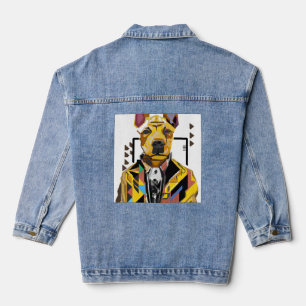 Chaqueta Vaquera Perro con traje: Arte digital