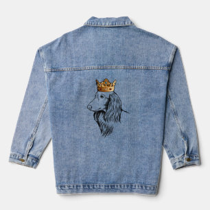 Chaqueta Vaquera Perro Dachshund de cabello largo con corona