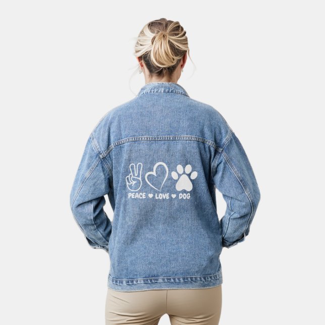 Chaqueta Vaquera Perro de amor de Paz Blanca (Modelo)
