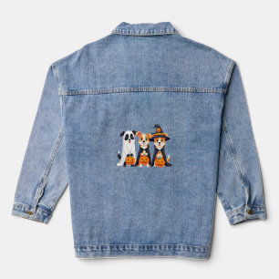 Chaqueta Vaquera Perro de oro fantasma Halloween truco o trato
