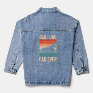Chaqueta Vaquera Perro De Papá Para Hombres Vintage Mejor Tazón De