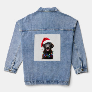 Chaqueta Vaquera Perro de pijama de luz de árbol de Navidad Labrado