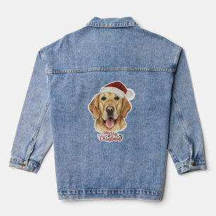 Chaqueta Vaquera Perro Golden Retriver de Feliz Navidad