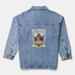Chaqueta Vaquera Perro Lindo Halloween Sin Trucos Solo Golosinas_1