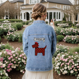 Chaqueta Vaquera Perro Scottie Personalizado Tartán de Wallace