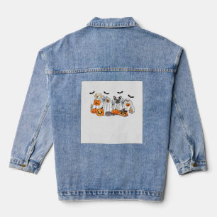 Chaqueta Vaquera Perros con disfraces de fantasmas camiseta clásica