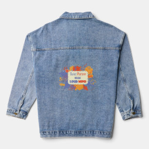 Chaqueta Vaquera Persona Silenciosa Con Mente Fuerte azul amarillo
