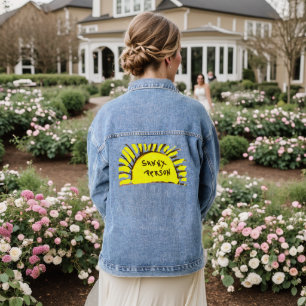 Chaqueta Vaquera Persona Soleada Rayos De Sol Amarillo Negro