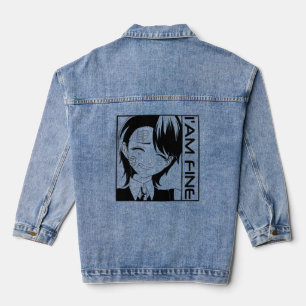 Chaqueta Vaquera Personaje de Anime Adorable: "ESTOY BIEN"