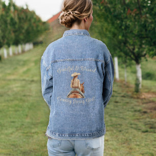 Chaqueta Vaquera Personaliza Chica Amante del País Afortunada Jean