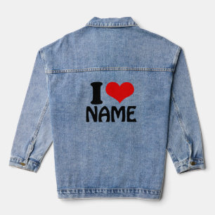 Chaqueta Vaquera Personalizable Día de San Valentín Amo Personaliza