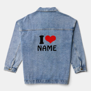 Chaqueta Vaquera Personalizable Día de San Valentín Amo Personaliza