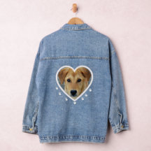 Personalizable Dog Heart Denim Jacket