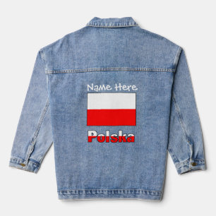 Chaqueta Vaquera Personalización Blanca de Polska y Bandera Polaca