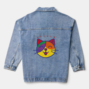 Chaqueta Vaquera personalizada para niños y niñas - Diseño de Gato