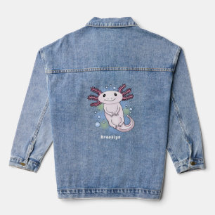 Chaqueta Vaquera Personalizado axolotópico rosa adorable