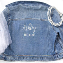 Personalizado Boda de novia Script Jean
