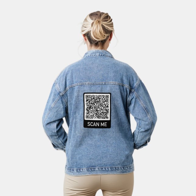 Chaqueta Vaquera Personalizado Código QR Analizar información sobre (Modelo)