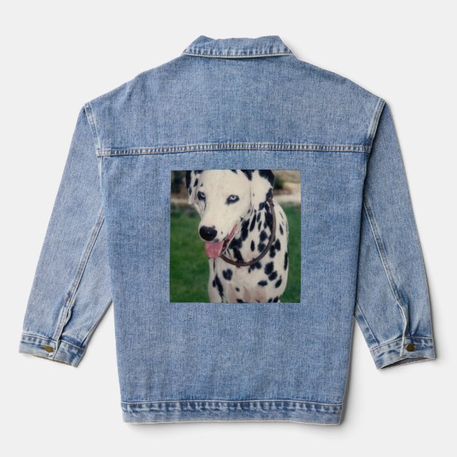 Chaqueta Vaquera Personalizado Dalmatian Dog Sube La Foto De Su Mas (Reverso )